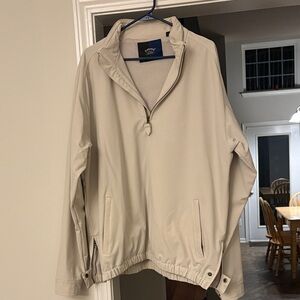 Callaway Light Beige Half-Zip Golf Pullover